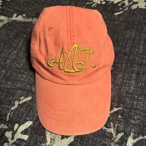 Pink and gold Alpha Delta Pi baseball cap